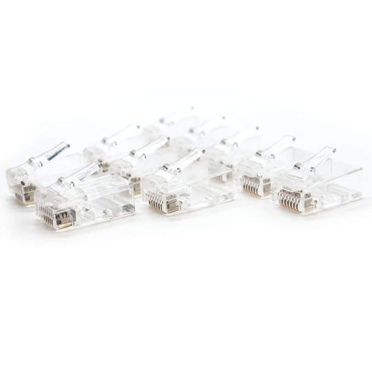UTP Cat.5e RJ45-Stecker zum Crimpen an Kabel, 10er-Pack