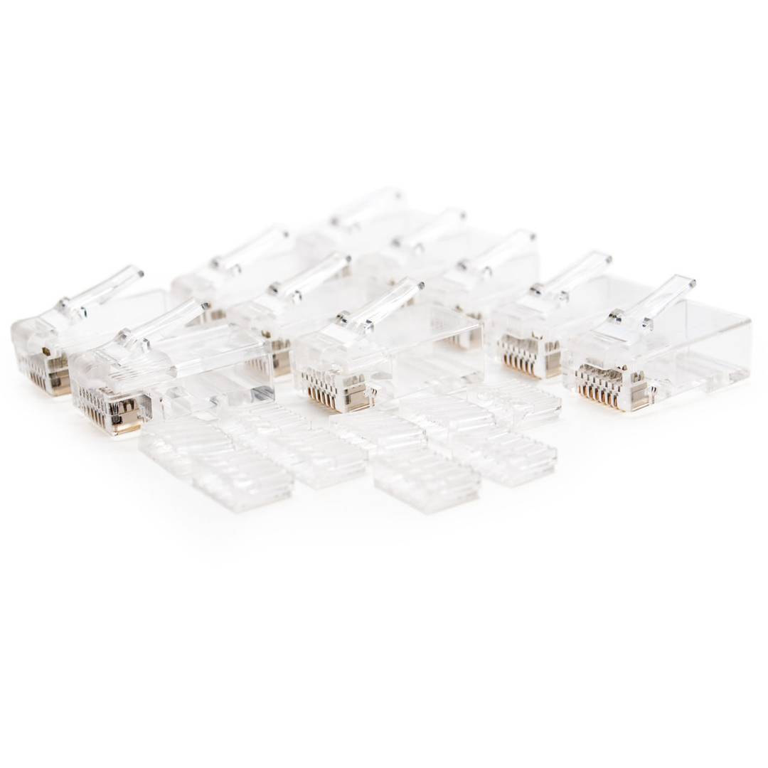 Connector UTP Cat.6 RJ45 mascle per crimpar a cable 10 pack