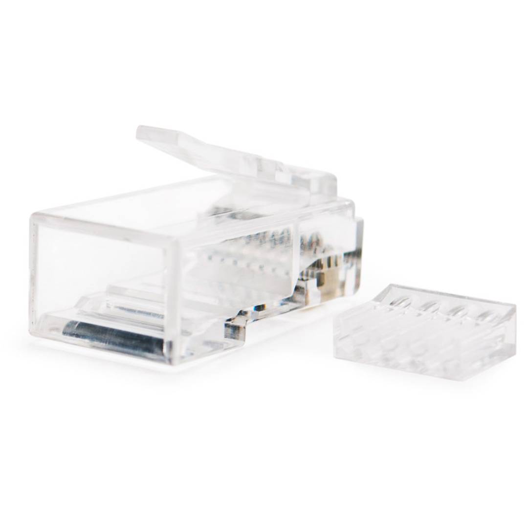 Conector macho UTP Cat.6 RJ45 para crimpagem de cabo pacote com 50