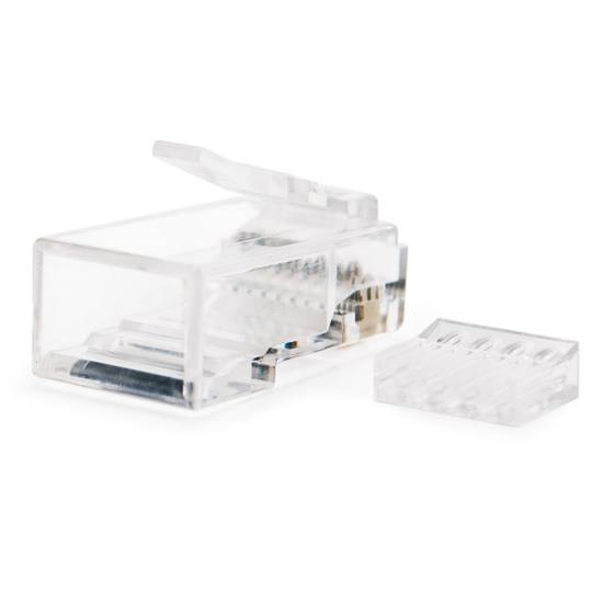 Conector macho UTP Cat.6 RJ45 para crimpagem de cabo pacote com 50