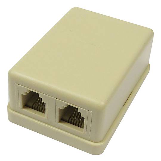 Surface box 2-RJ11 Cat.3