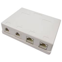 Box 2 di superficie e 2 RJ45 RJ11 Cat6 Cat.3 FTP
