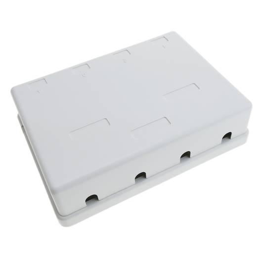 Box di superficie per quattro RJ45 UTP Cat.5e