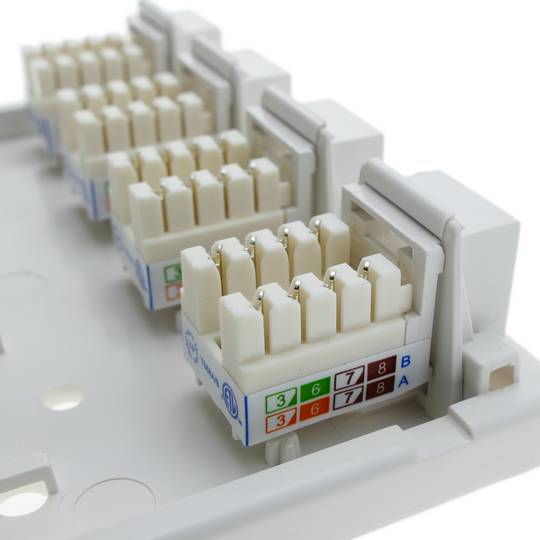 Box di superficie per quattro RJ45 UTP Cat.5e
