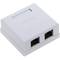 Scatola di superficie di 2 RJ45 Cat6 UTP