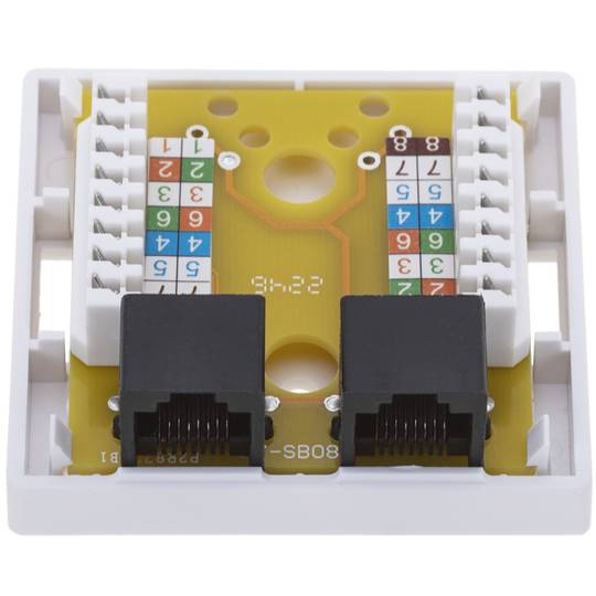 Caixa de superfície de 2 RJ45 Cat6 UTP