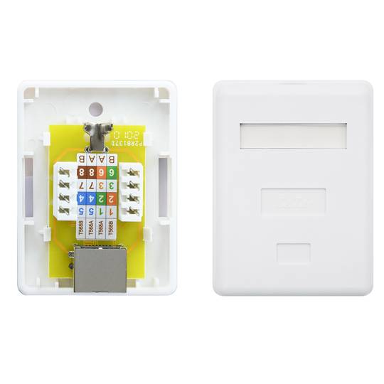 Caja de superficie de 1 RJ45 Cat.6 FTP