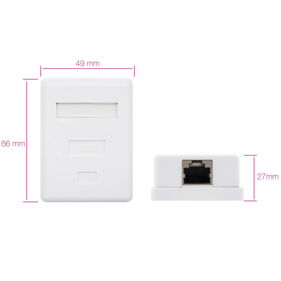 Caja de superficie de 1 RJ45 Cat.6 FTP