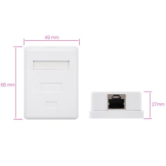 Caja de superficie de 1 RJ45 Cat.6 FTP