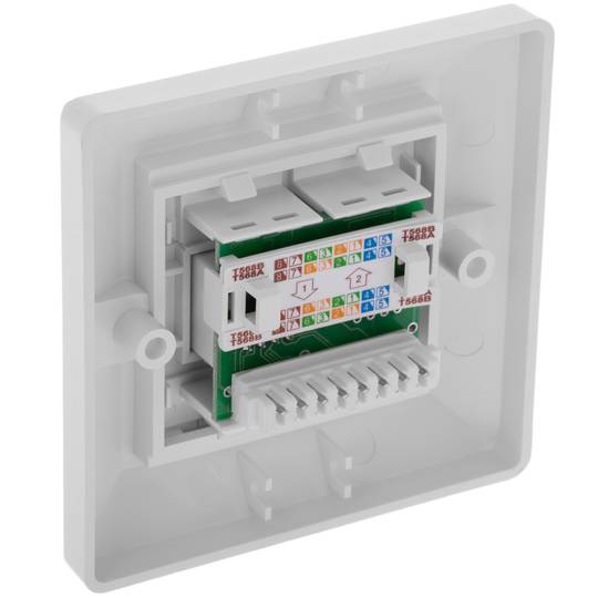 Placa de paret de 80x80 de 1 RJ45 Cat.5e UTP