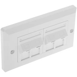 Placa de paret de 140X80 de 4 RJ45 Cat.5e UTP