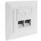 80x80 parede Placa 2-5e RJ45 FTP