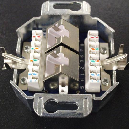 80x80 parede Placa 2-5e RJ45 FTP