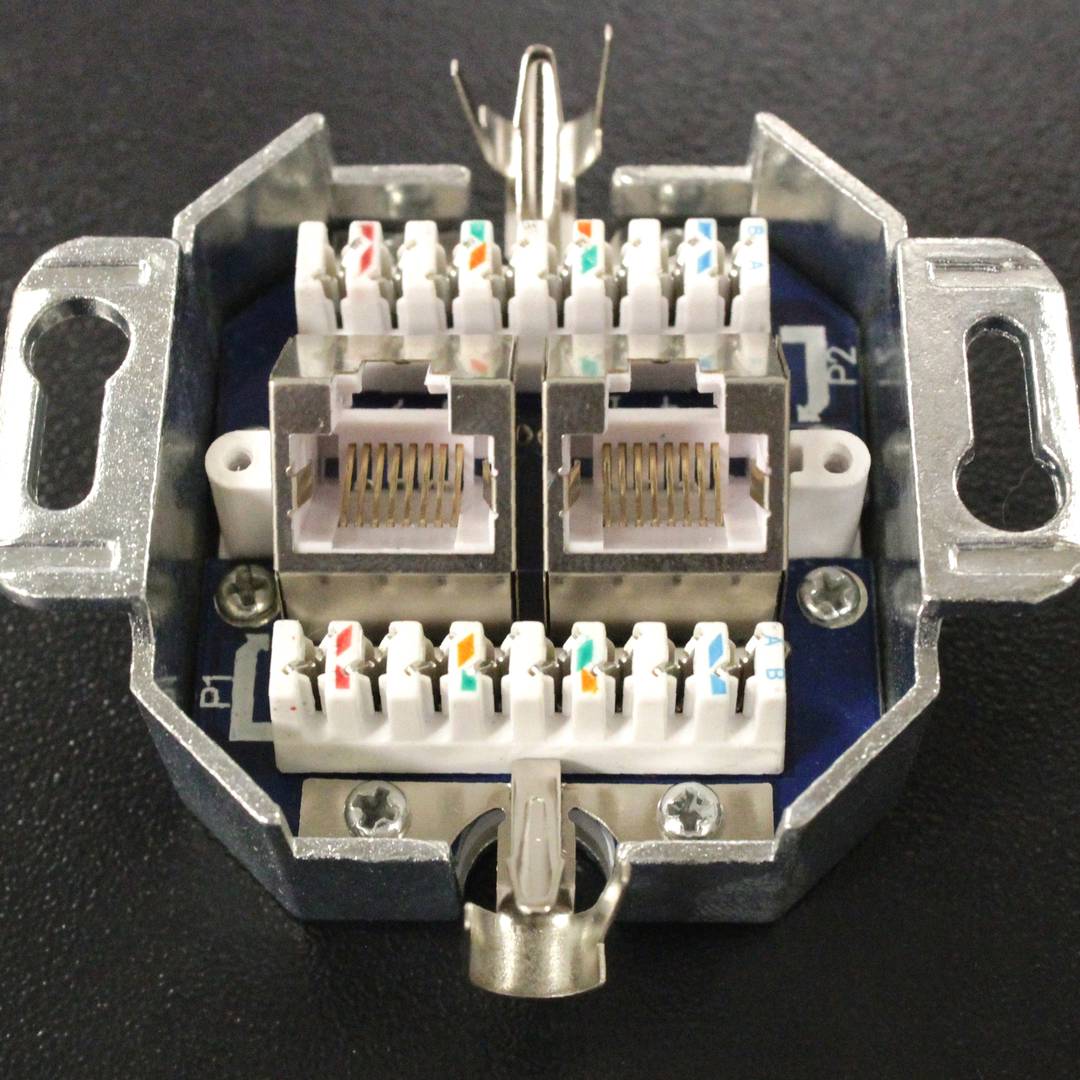 80x80 parede Placa 2-5e RJ45 FTP