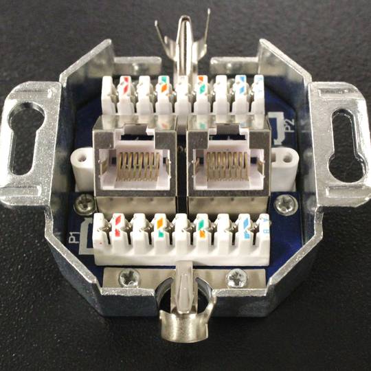 80x80 parede Placa 2-5e RJ45 FTP