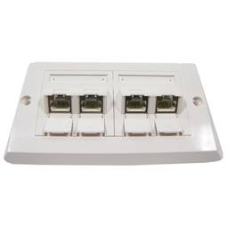 140x80 4 RJ45 Cat.5e Płyta ścienna FTP