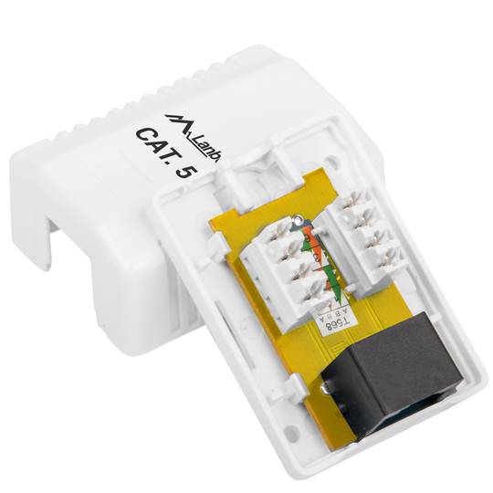 Lanberg Aufputzdose mit 1 x RJ45 Kat. 5E UTP ungeschirmt