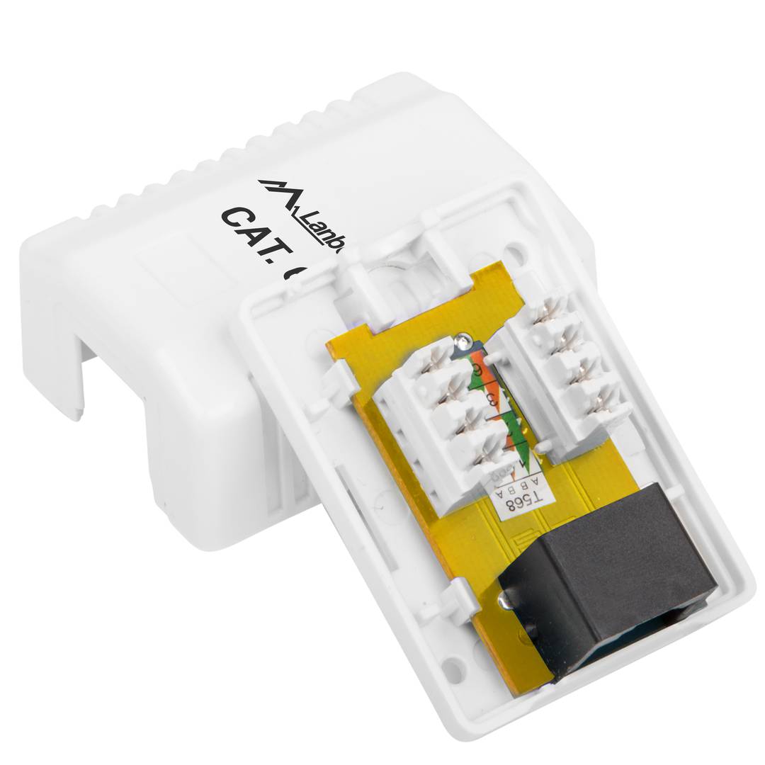Lanberg opbouwdoos met 1 x RJ45 Cat.6 UTP niet afgeschermd