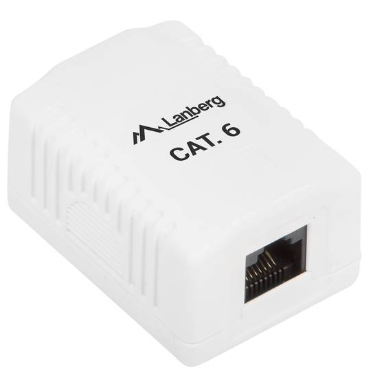 Lanberg opbouwdoos met 1 x RJ45 Cat.6 UTP niet afgeschermd
