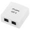 Tomada de superfície Lanberg com 2 x RJ45 Cat. 6 UTP sem blindagem