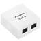 Tomada de superfície Lanberg com 2 x RJ45 Cat. 6 UTP sem blindagem