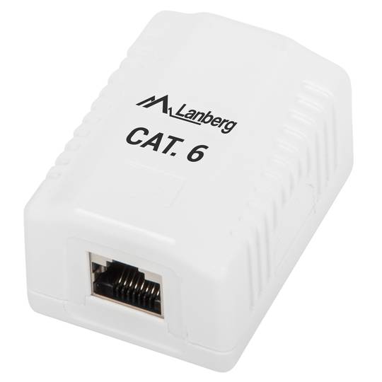 Lanberg Aufputzdose mit 1 x RJ45 Kat. 6 FTP