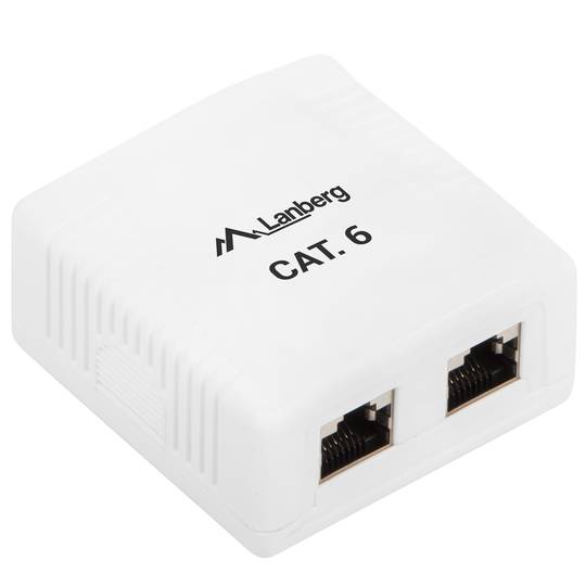Prise en saillie Lanberg avec 2 x RJ45 Cat.6 FTP blindé