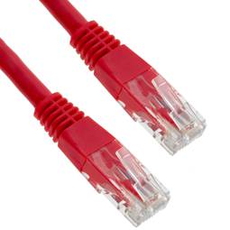 Cable de red ethernet Cat. 6 UTP de 3 m de color rojo