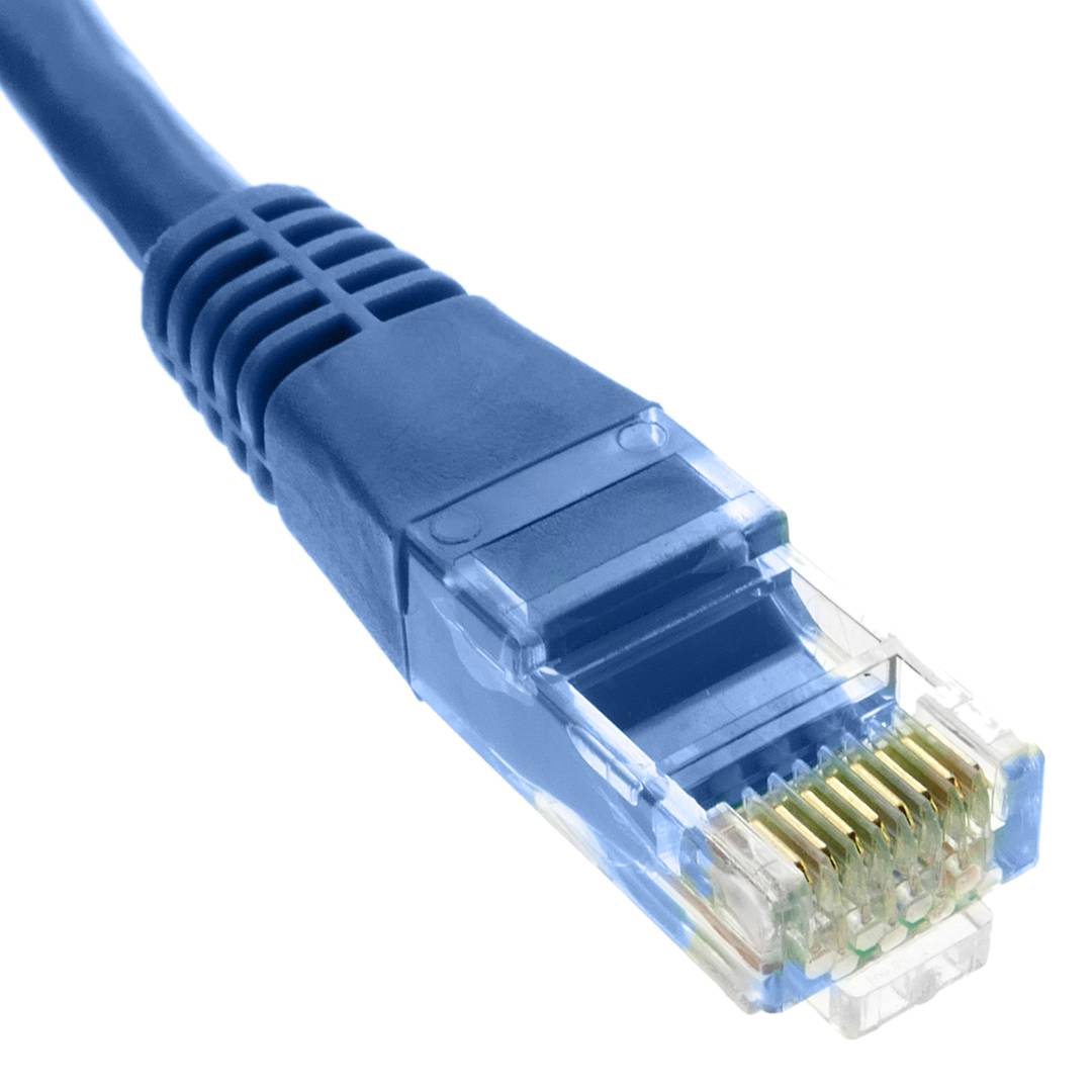 Niebieski kabel sieciowy Ethernet kat. 6 UTP o długości 1.5m