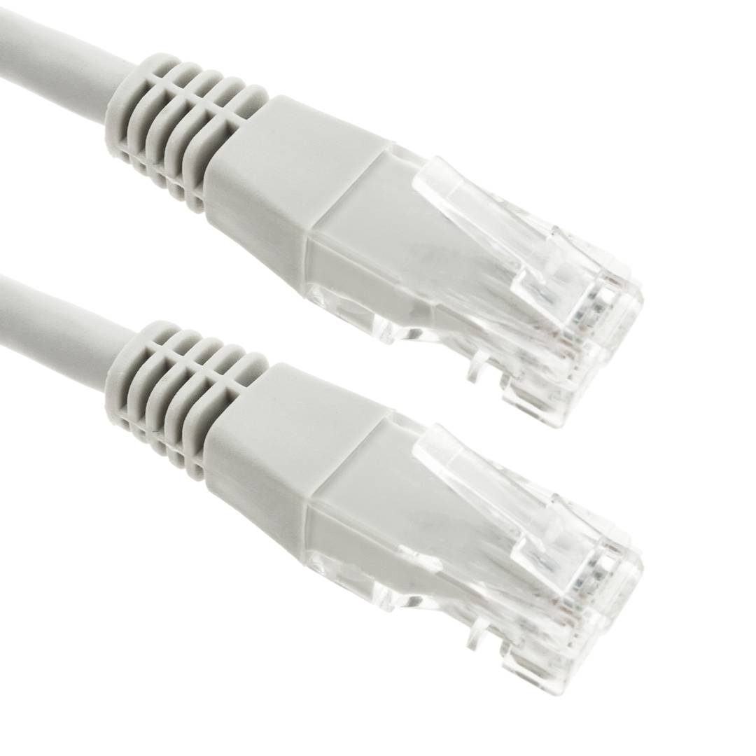 Ethernet network patch cable LAN UTP RJ45 Cat.6 gray 15m