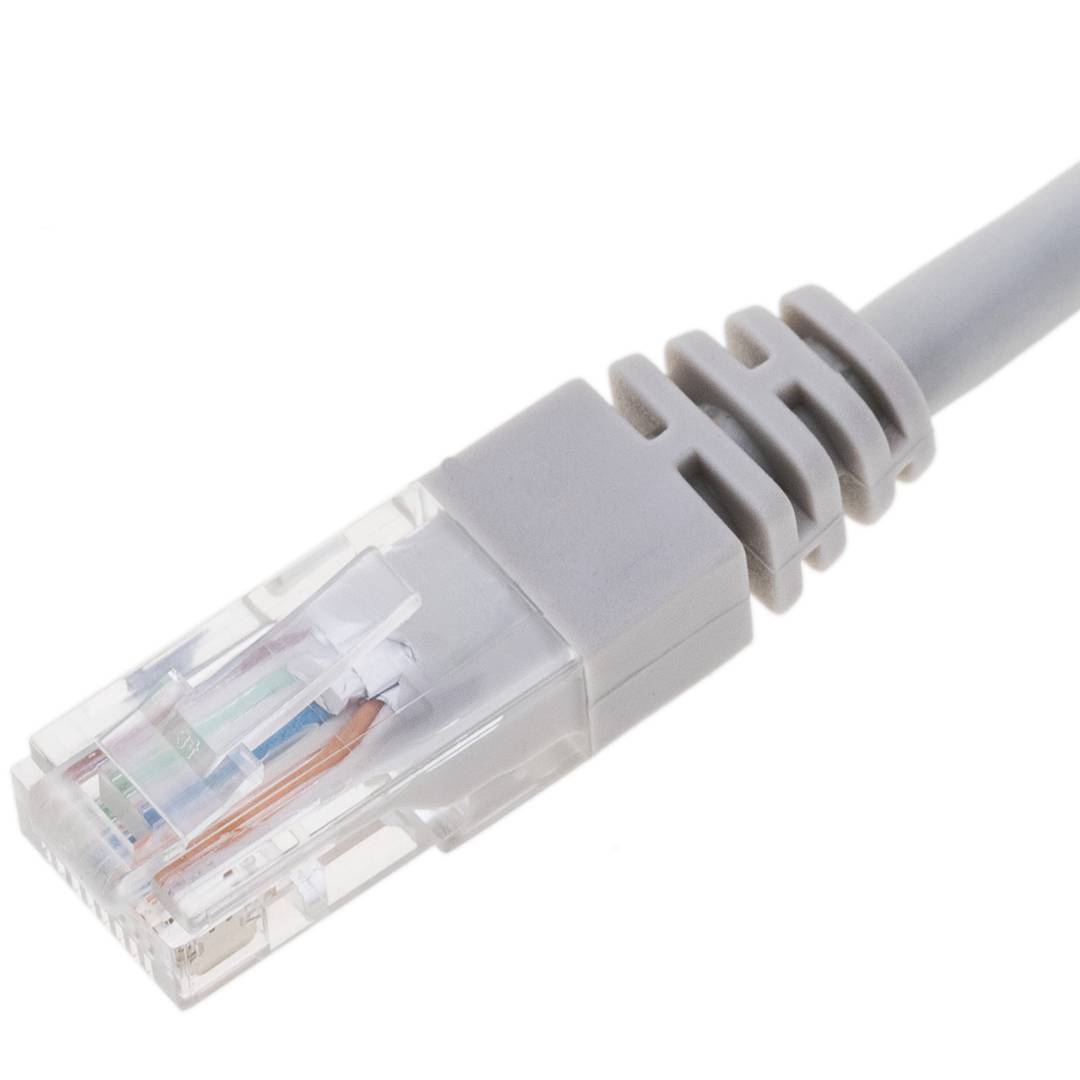 Cabo de rede Ethernet UTP cinza Cat. 6a de 0,5 m