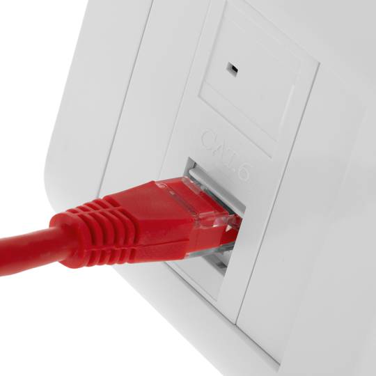 Caja de pared o canaleta de 80x80 con 1 RJ45 FTP Cat.6 568B