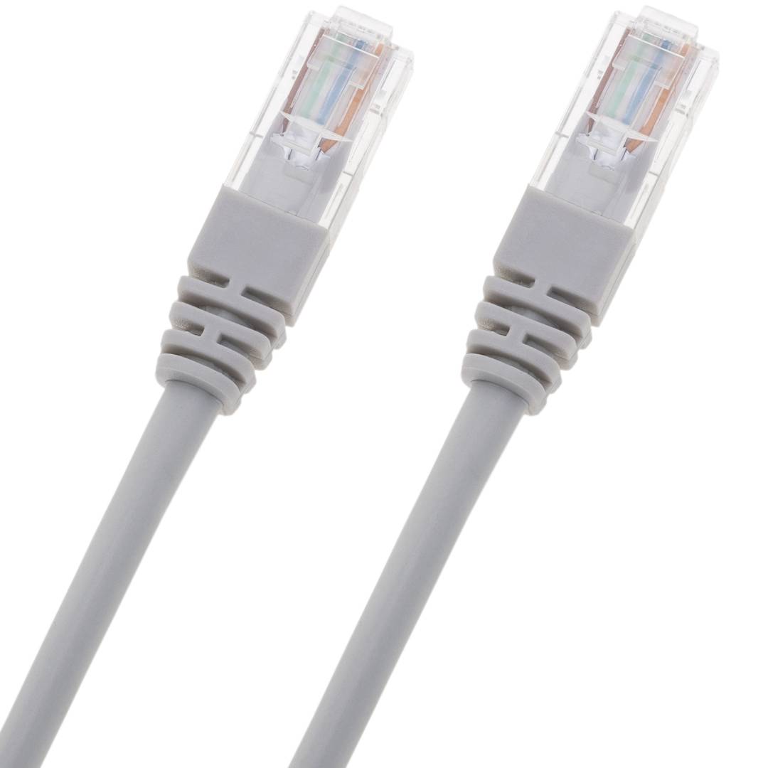 Szary kabel sieciowy Ethernet kat. 6a UTP o długości 7 m