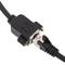 Category 6 UTP cable with male connector for attachment to panel black female 3 m