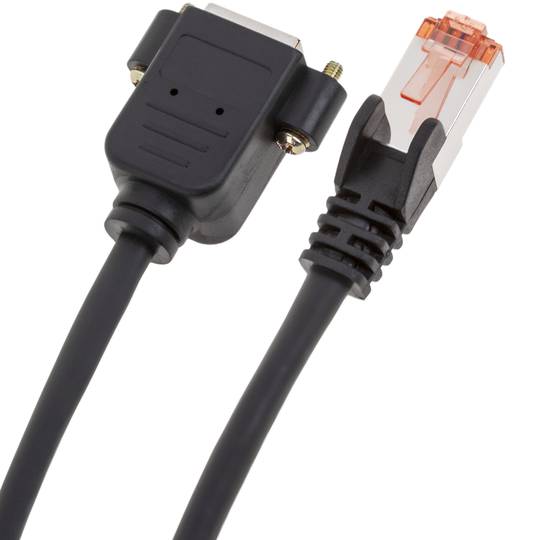 Cavo di estensione S/FTP Cat. 6 LSZH per montaggio a pannello maschio-femmina nero 5 m