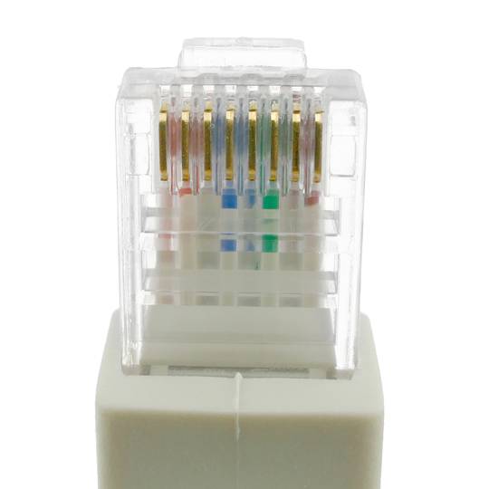 Cabo de rede de categoria 6 Cat.6 RJ45 ângulo certo UTP 24AWG LAN de 3 m