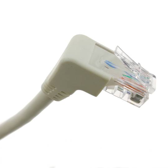 Cabo de rede de categoria 6 Cat.6 RJ45 ângulo certo UTP 24AWG LAN de 3 m