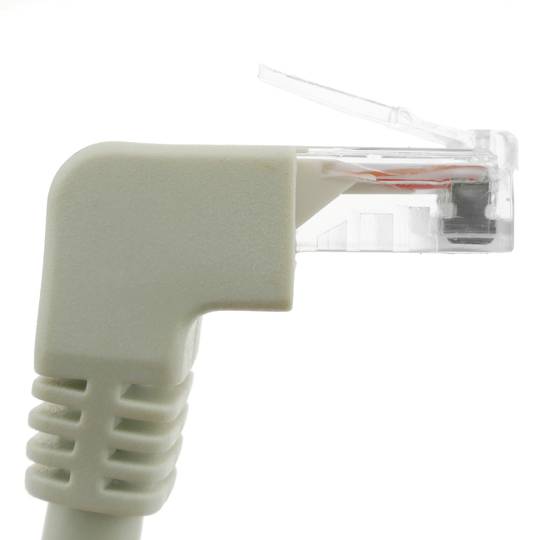 Cabo de rede de categoria 6 Cat.6 RJ45 ângulo certo UTP 24AWG LAN de 3 m