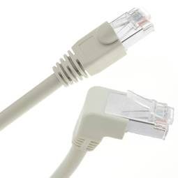 Câble de réseau de catégorie 6 Cat.6 RJ45 angle droit UTP 24AWG LAN de 2 m