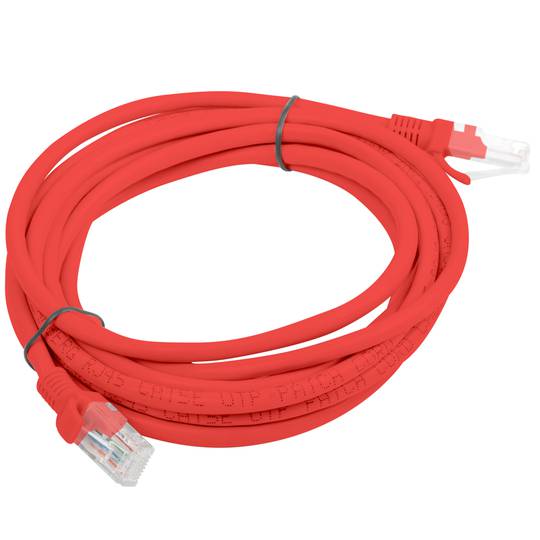 Kabel sieciowy Ethernet UTP Lanberg Cat.6 czerwony 3m