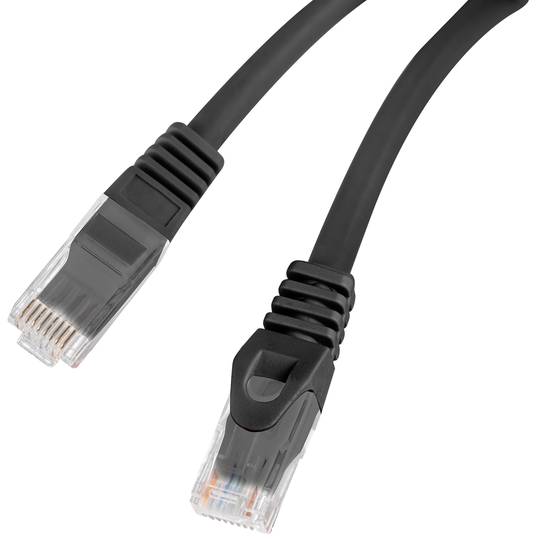 Ethernet-Netzwerkkabel UTP Lanberg Cat.6 schwarz 10Gbps 1m