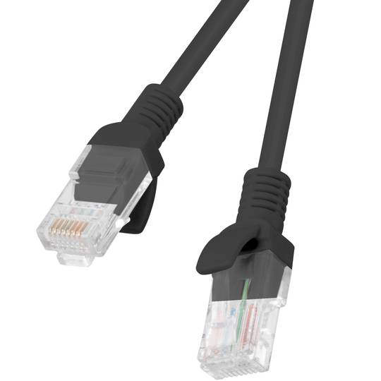 Cabo de rede Ethernet UTP Lanberg Cat.6 preto 1m