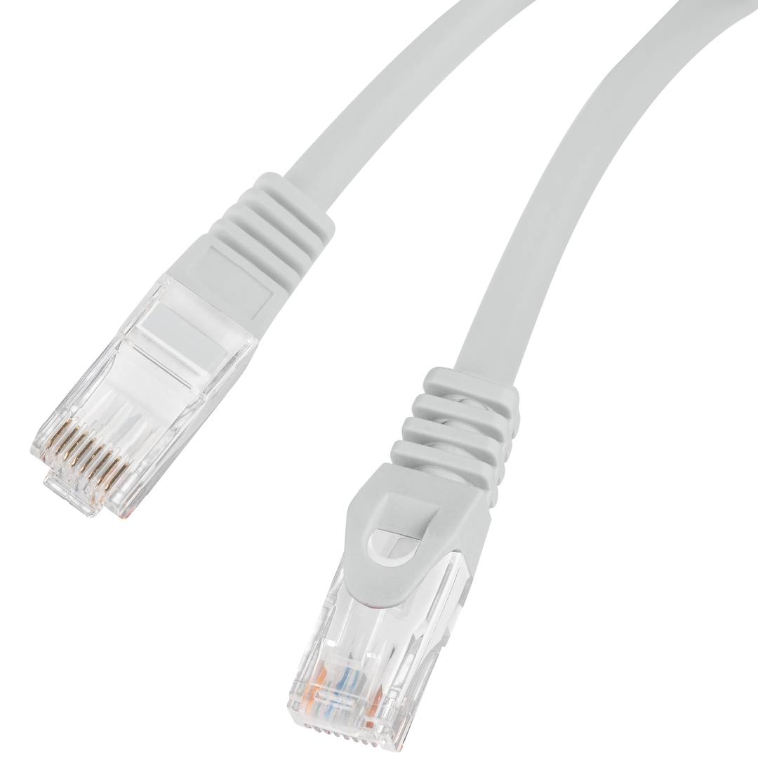 Ethernet-Netzwerkkabel UTP Lanberg Cat.6 grau 10 Gbps 25cm