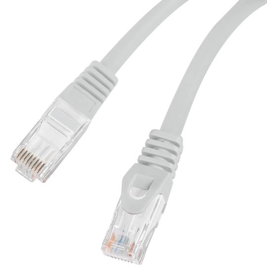 Ethernet-Netzwerkkabel UTP Lanberg Cat.6 grau 10 Gbps 25cm
