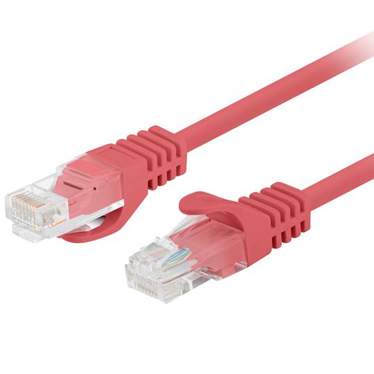 Pack de 10 unités Lanberg cat 6 câble réseau UTP de 0,25 m couleur rouge PCU6-20CC-0025-R