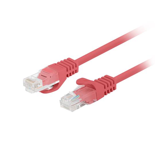 Pack de 10 unitats cable de xarxa de Lanberg cat 6 UTP d'1,5 m color vermell PCU6-20CC-0150-R