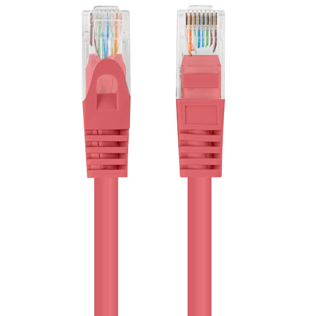 Pack de 10 unitats cable de xarxa de Lanberg cat 6 UTP de 2 m color vermell PCU6-20CC-0200-R