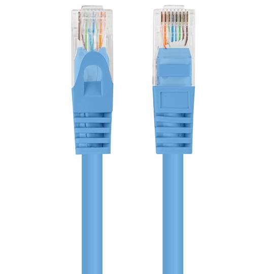 Pack de 10 unités Lanberg cat 6 câble réseau UTP de 1,5 m couleur bleue PCU6-20CC-0150-B