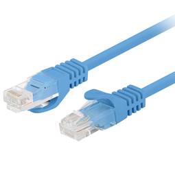 Pack de 10 unitats cable de xarxa de Lanberg cat 6 UTP de 3 m color blau PCU6-20CC-0300-B