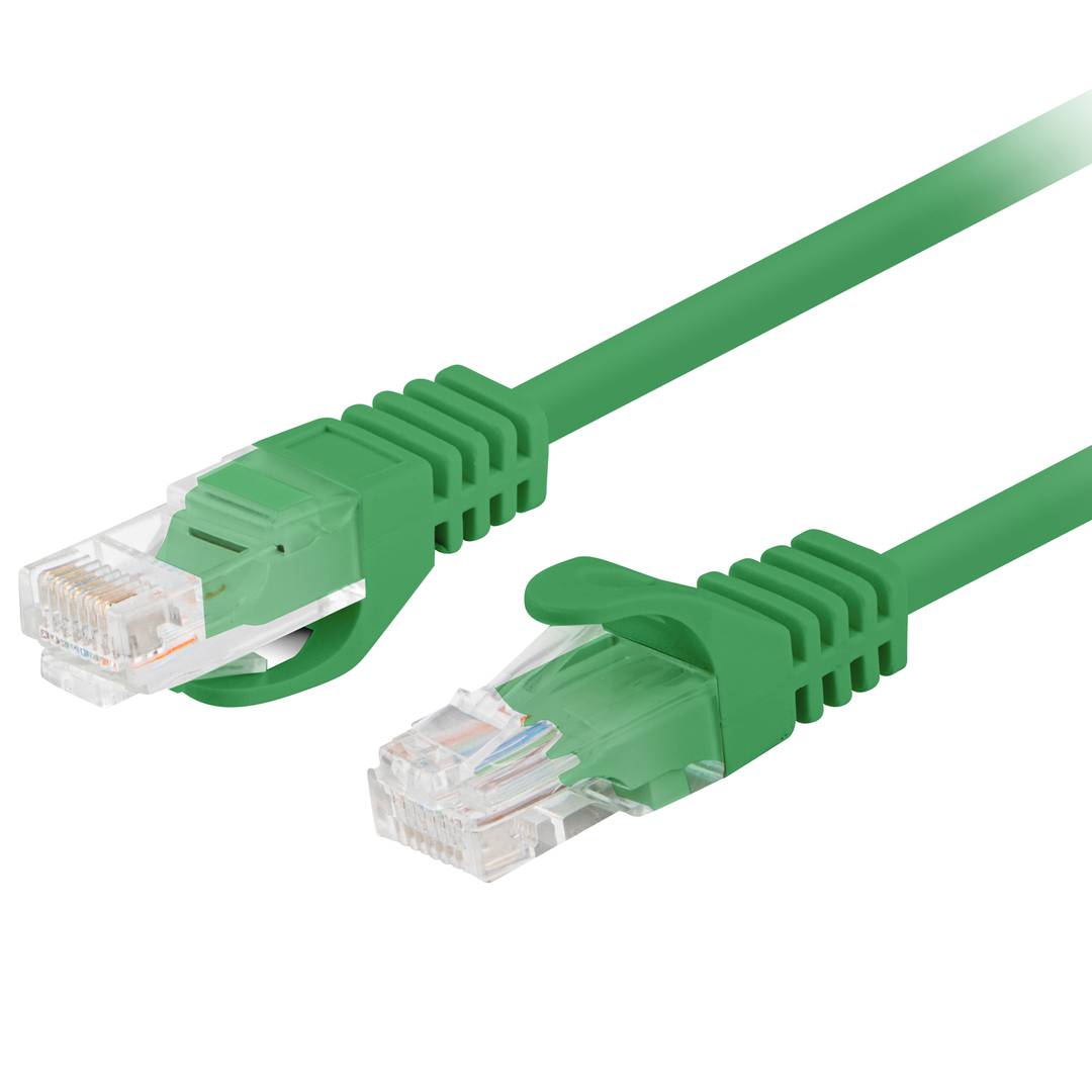 Pack de 10 unitats cable de xarxa de Lanberg cat 6 UTP d'1,5 m color verd PCU6-20CC-0150-G